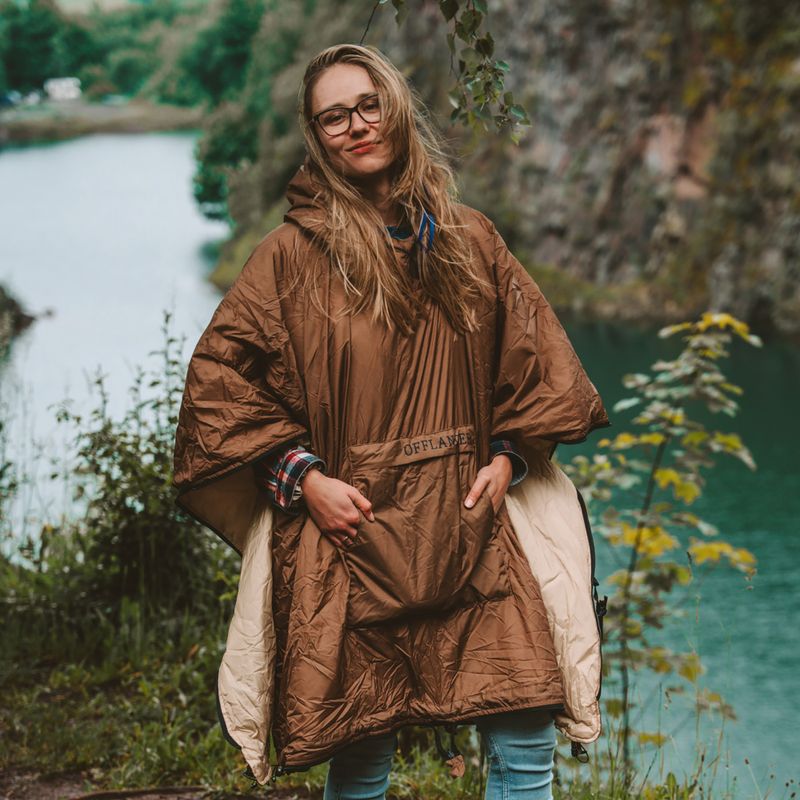 Poncho OFFLANDER OFF_CACC leichtgewichtig beheizt braun 5