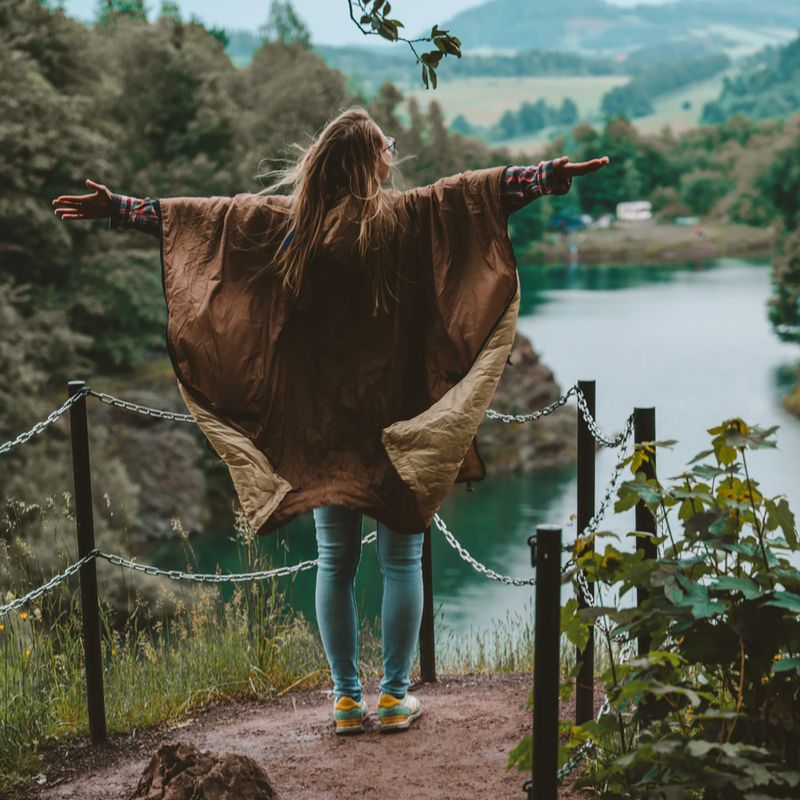 Poncho OFFLANDER OFF_CACC leichtgewichtig beheizt braun 6