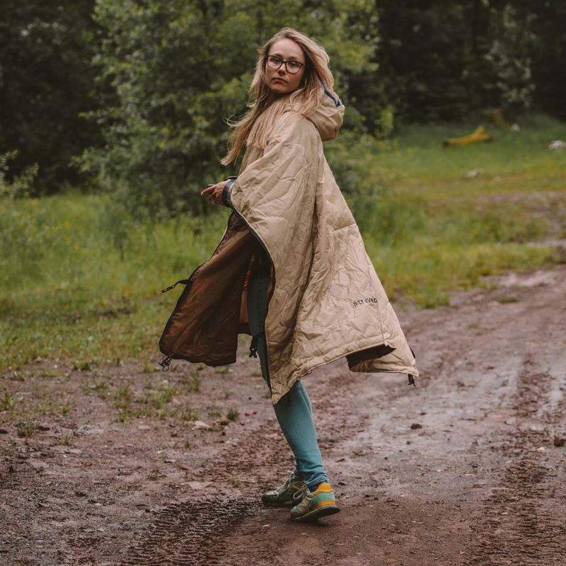 Poncho OFFLANDER OFF_CACC leichtgewichtig beheizt braun 7