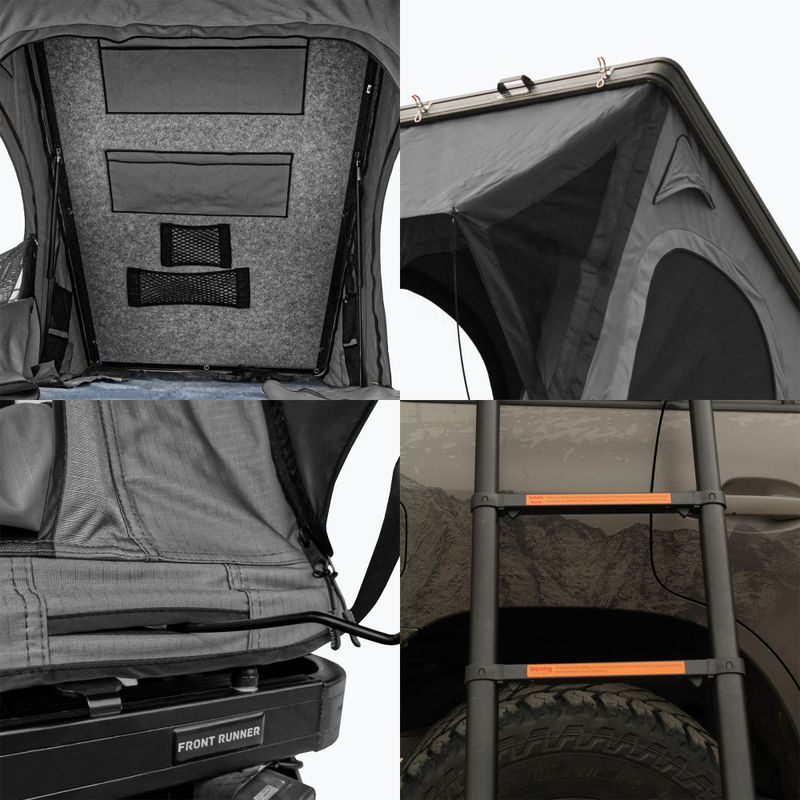 Dachzelt für 2 Personen OFFLANDER Triangle Slim Wolf black 7