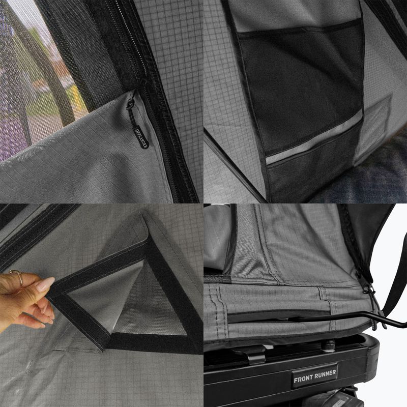 Dachzelt für 2 Personen OFFLANDER Triangle Slim Wolf black 8