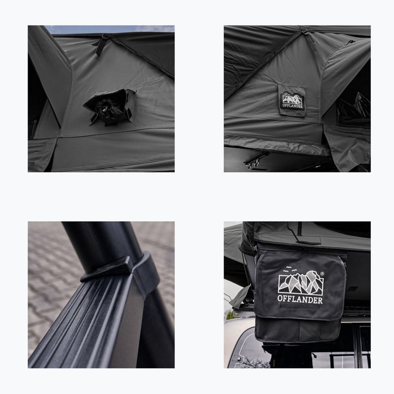 Dachzelt für 2 Personen OFFLANDER Fold 2 Wolf gray 10