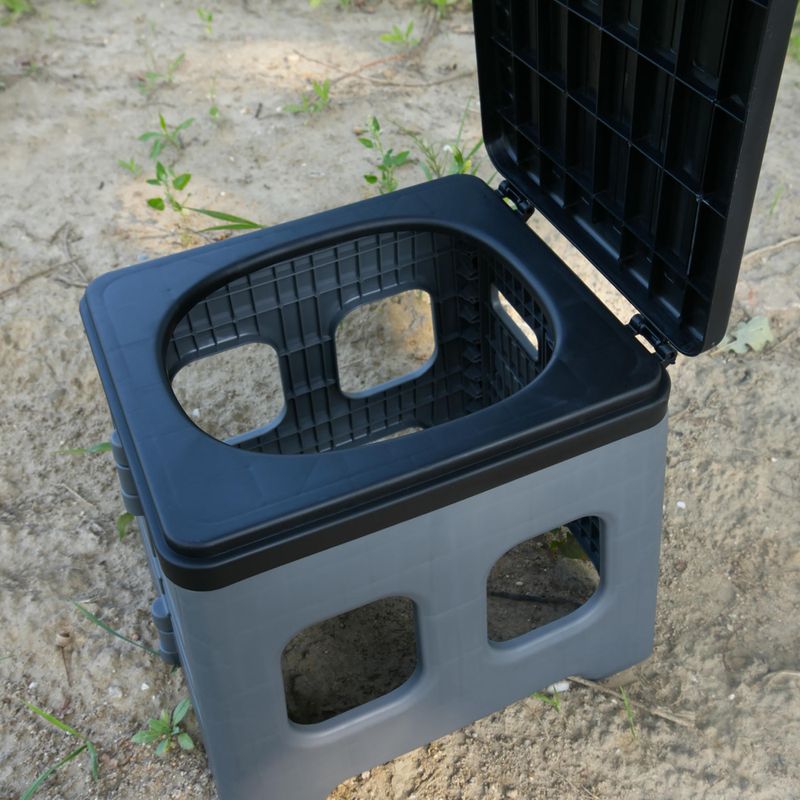 Camping-Toilette OFFLANDER Portable Folding Camping Toilet black 3