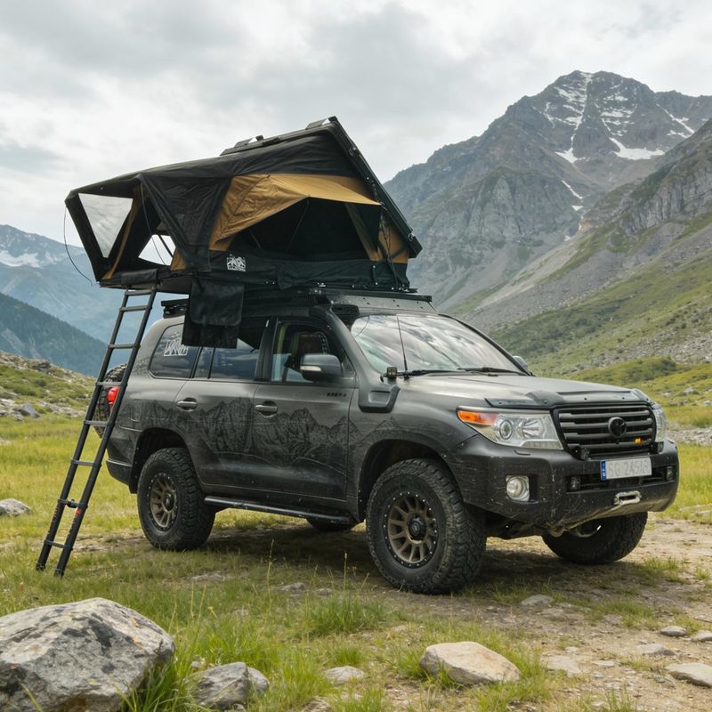 Dachzelt für 3 Personen OFFLANDER Fold E 150 brown/black 9