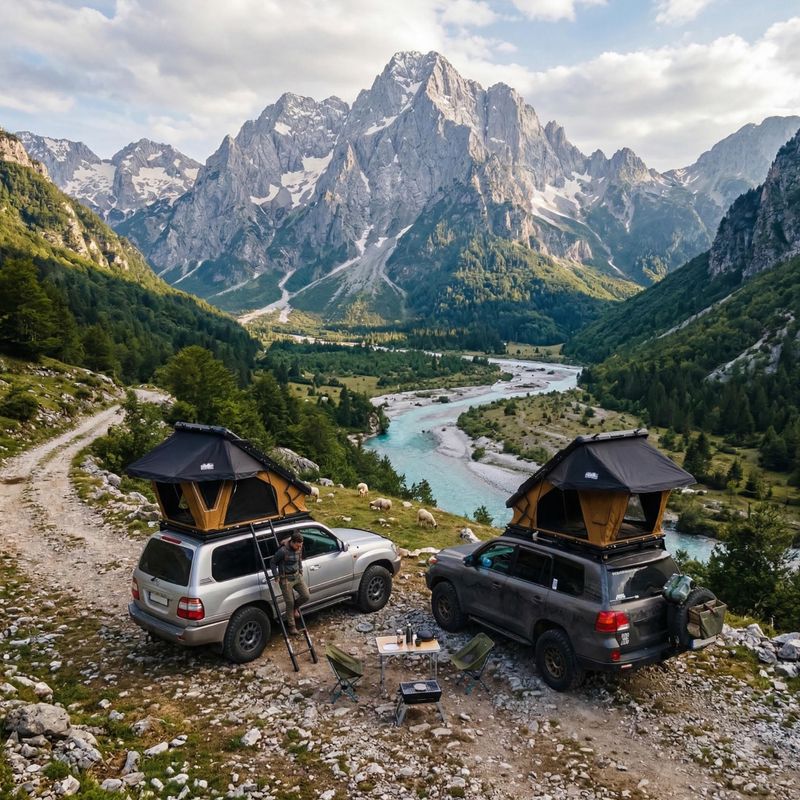 Dachzelt für 2 Personen OFFLANDER Tomahak 3.1 brown/black 11