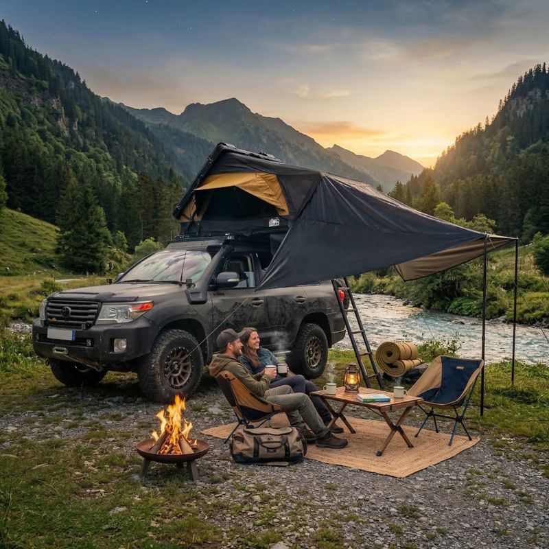 Zeltvordach OFFLANDER Fold E 150 do namiotu black 3