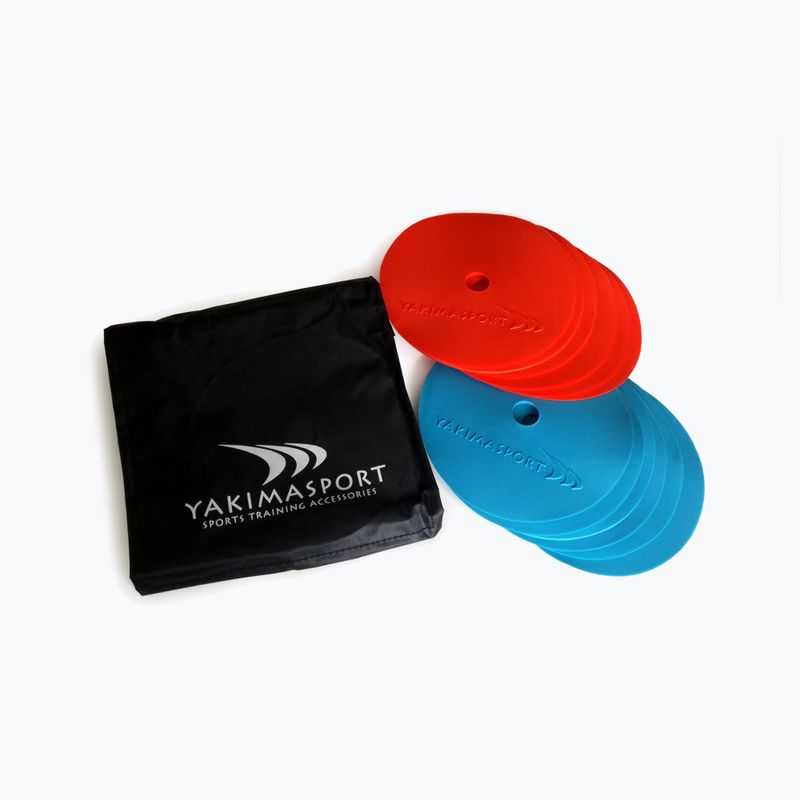 Yakimasport Flachfeldmarkierer 12 Stück rot/blau 100384