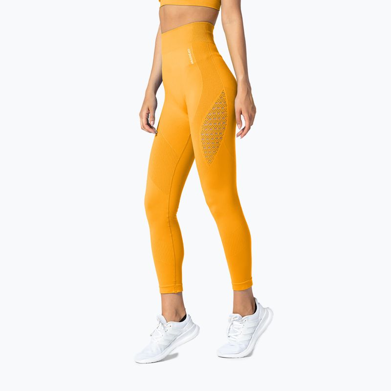 Carpatree Phase Nahtlose Leggings für Frauen Gelb CP-PSL-GY