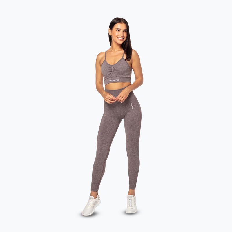 Damen Trainingsleggings Carpatree Allure Seamless braun melange (Pfeffer Mais) 2