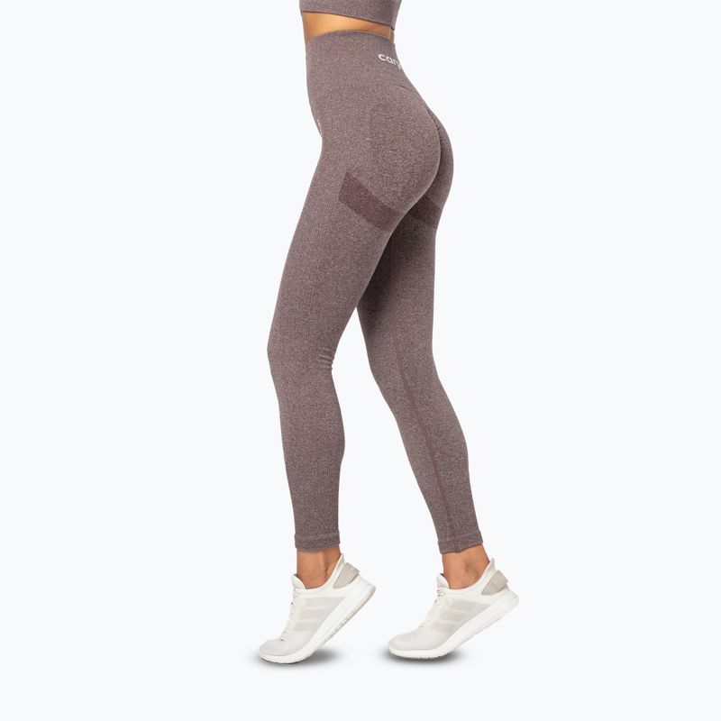 Damen Trainingsleggings Carpatree Allure Seamless braun melange (Pfeffer Mais) 4