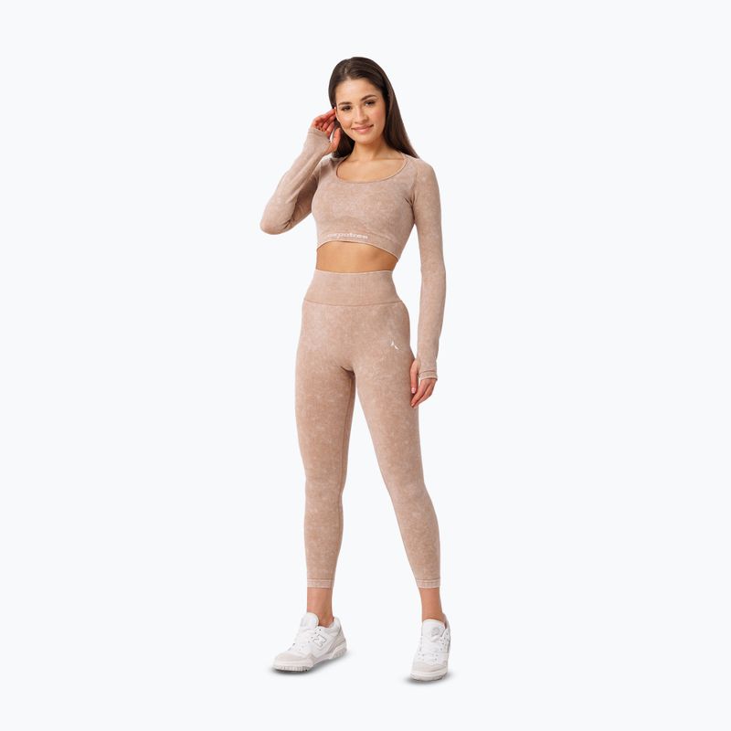 Damen Training Longsleeve Carpatree Yasmine Seamless beige stone wash 2