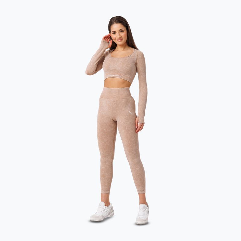 Damen Trainingsleggings Carpatree Yasmine Seamless beige stone wash 2
