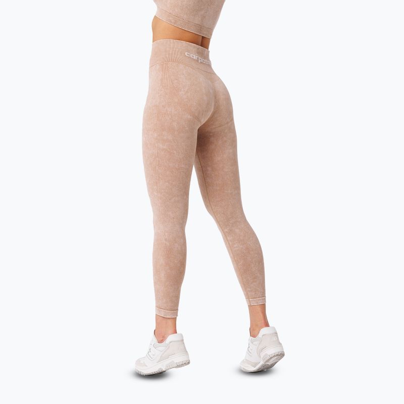 Damen Trainingsleggings Carpatree Yasmine Seamless beige stone wash 3
