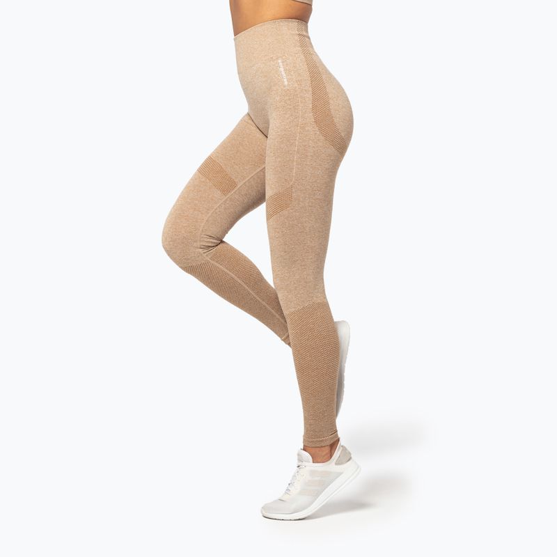 Damen Trainingsleggings Carpatree Vibe Seamless beige melange 3