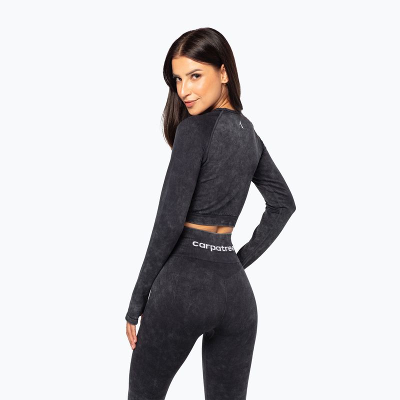 Damen Trainingstop Carpatree Yasmine Nahtlose Longsleeves schwarz 3