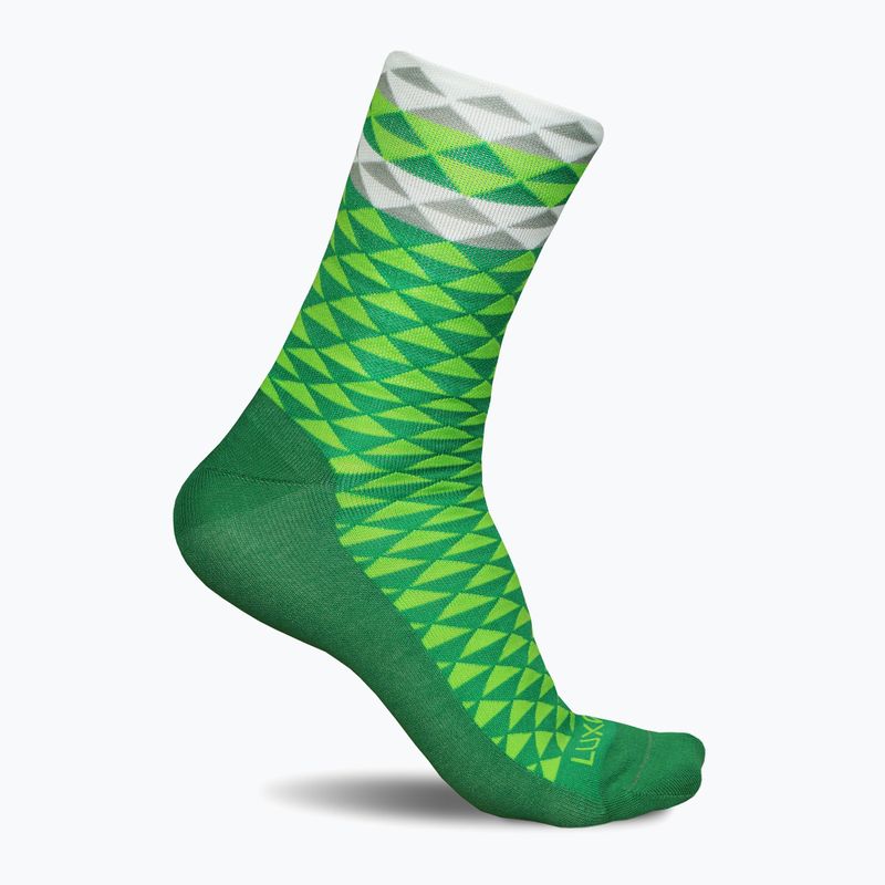 LUXA Asymmetrische Fahrradsocken grün LUHE19SAMGS