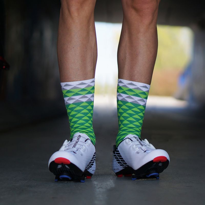 LUXA Asymmetrische Fahrradsocken grün LUHE19SAMGS 6