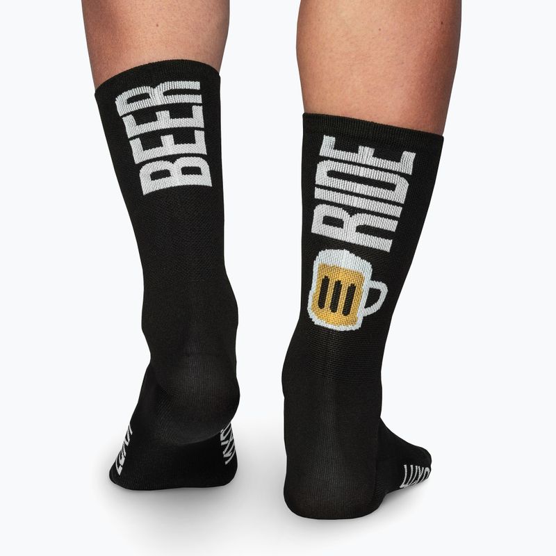 LUXA Beer Ride Fahrradsocken schwarz LAM21SBRBS1 2