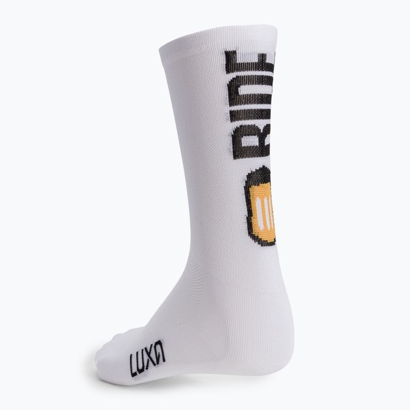 LUXA Beer Ride Fahrradsocken weiß LAM21SBRWS1 5