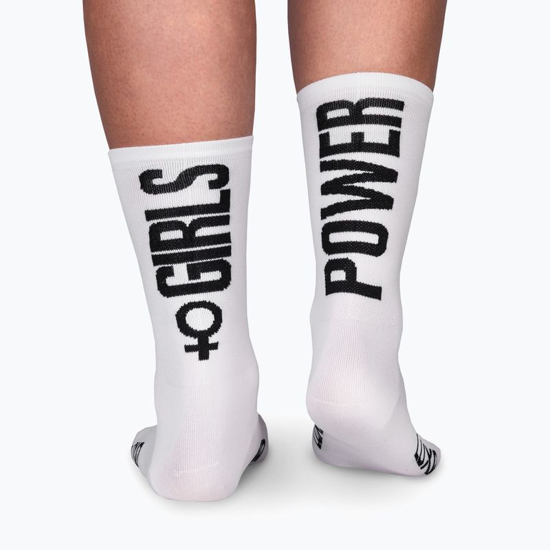 Damen-Radsocken LUXA Girls Power weiß LAM21SGPS1 2