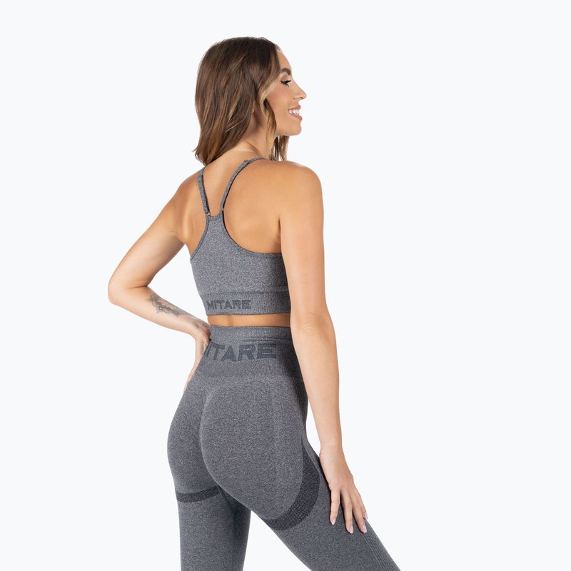 Nahtloser Damen Trainings-BH MITARE Push Up Max dunkelgrau K002 3