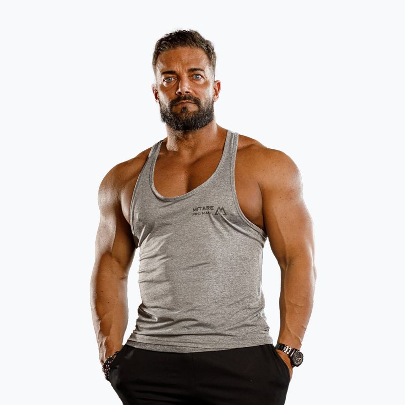Herren-Trainings-Tanktop MITARE PRO grau K095