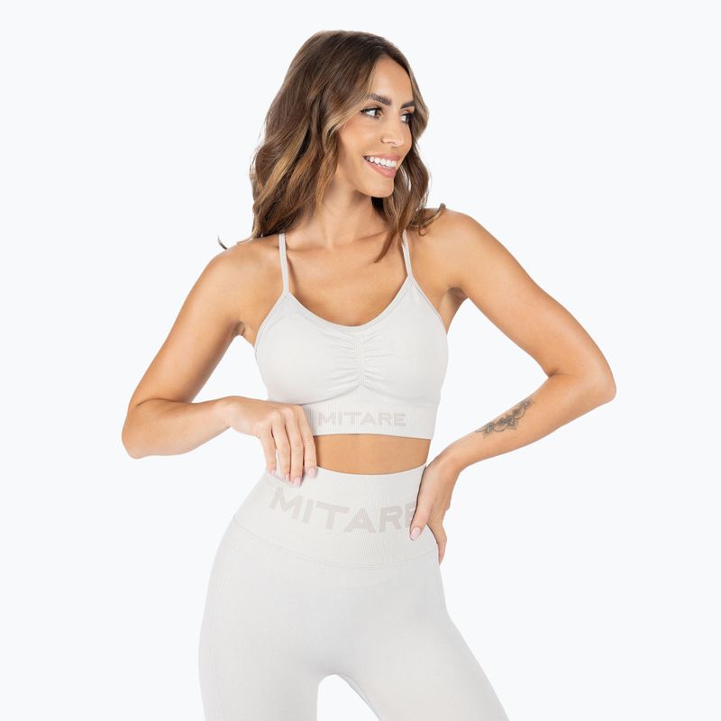 Nahtloser Damen Trainings-BH MITARE Push Up Max hellbeige K002