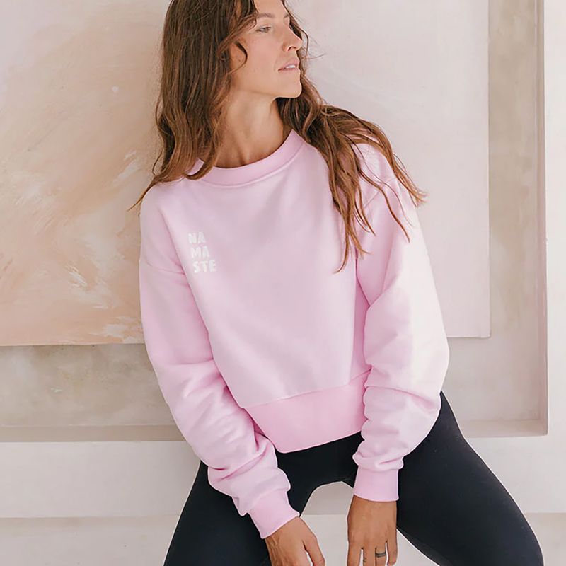 Yoga-Sweatshirt Damen JOYINME Namaste rosa 81663 8