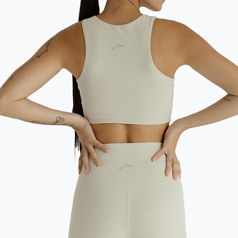 Legginsy do jogi damskie JOYINME Unity Ribbed 7/8 buttercream 5