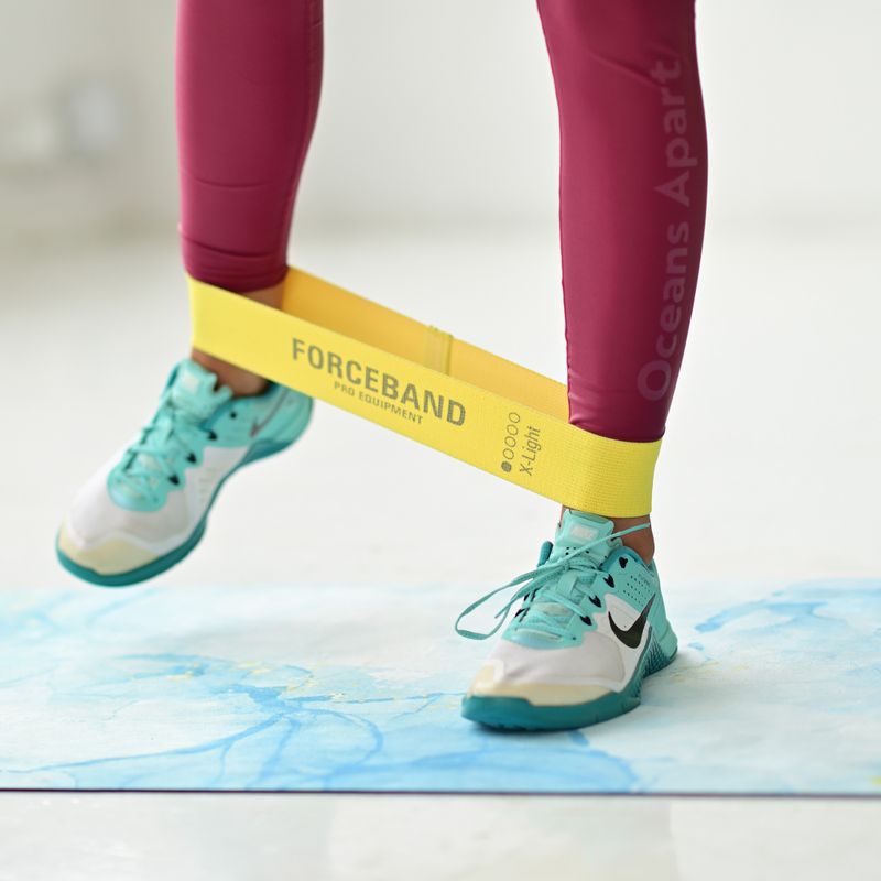 Yoga-/Fitnessmatte FORCEBAND Gold 4 mm blau/gold 5