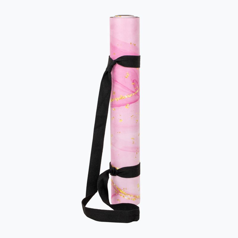 Yoga-/Fitnessmatte FORCEBAND Gold 4 mm rosa/gold 2