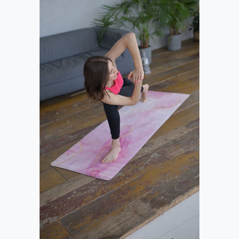Yoga-/Fitnessmatte FORCEBAND Gold 4 mm rosa/gold 4
