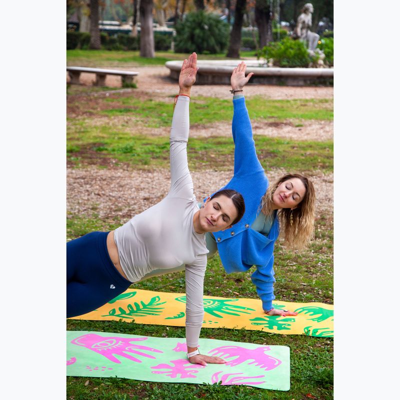 Yoga-/Fitnessmatte FORCEBAND Energy Yellow 4 mm grün/gelb 5