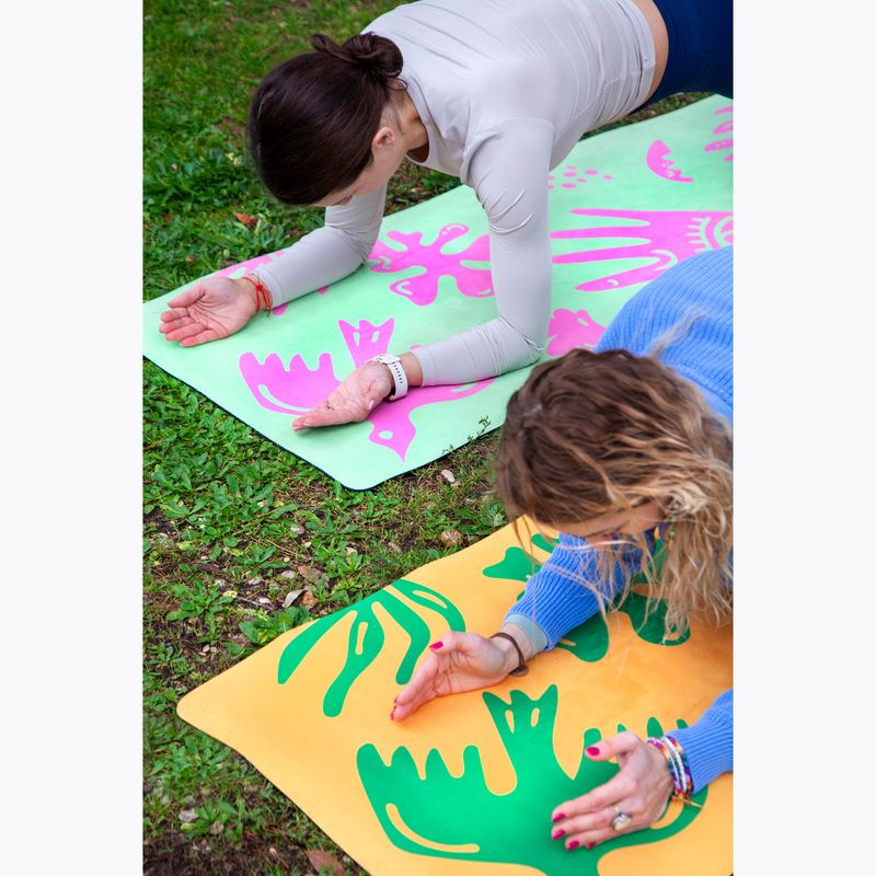 Yoga-/Fitnessmatte FORCEBAND Energy Yellow 4 mm grün/gelb 6