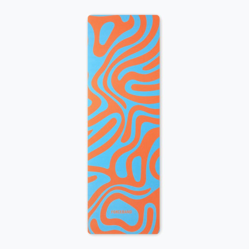 Yoga-/Fitnessmatte FORCEBAND Abstract Orange 4 mm orange/blau