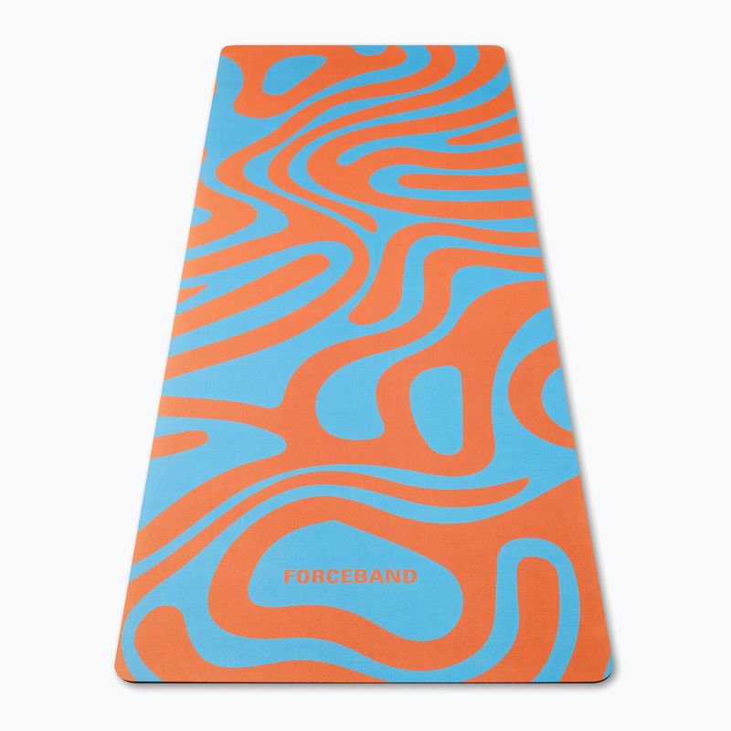 Yoga-/Fitnessmatte FORCEBAND Abstract Orange 4 mm orange/blau 2