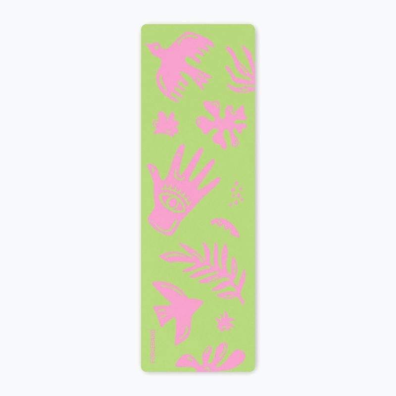Yoga-/Fitnessmatte FORCEBAND Energy Pistazie 4 mm pistazie/rosa