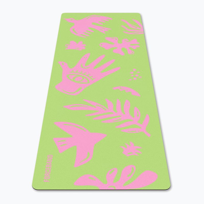 Yoga-/Fitnessmatte FORCEBAND Energy Pistazie 4 mm pistazie/rosa 2