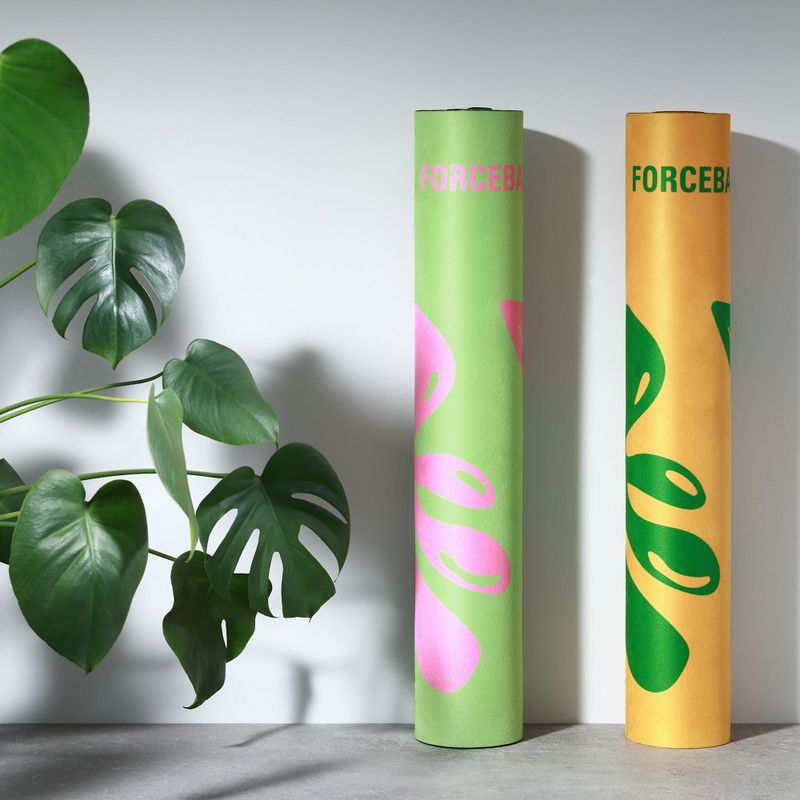 Yoga-/Fitnessmatte FORCEBAND Energy Pistazie 4 mm pistazie/rosa 4