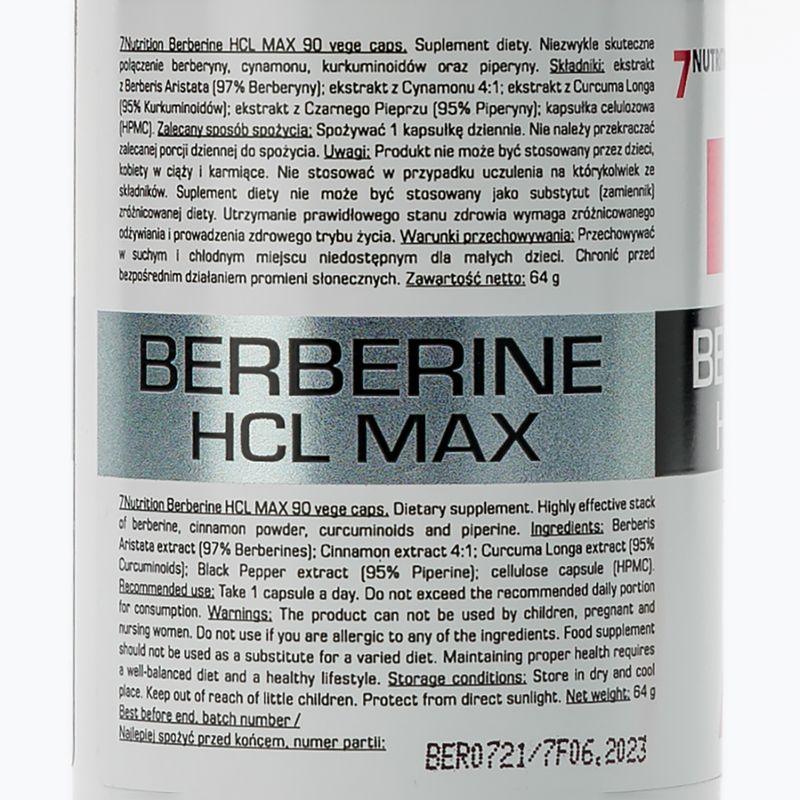 Berberin HCL MAX 7Nutrition Verdauungshilfe 90 Kapseln 7Nu000461 2