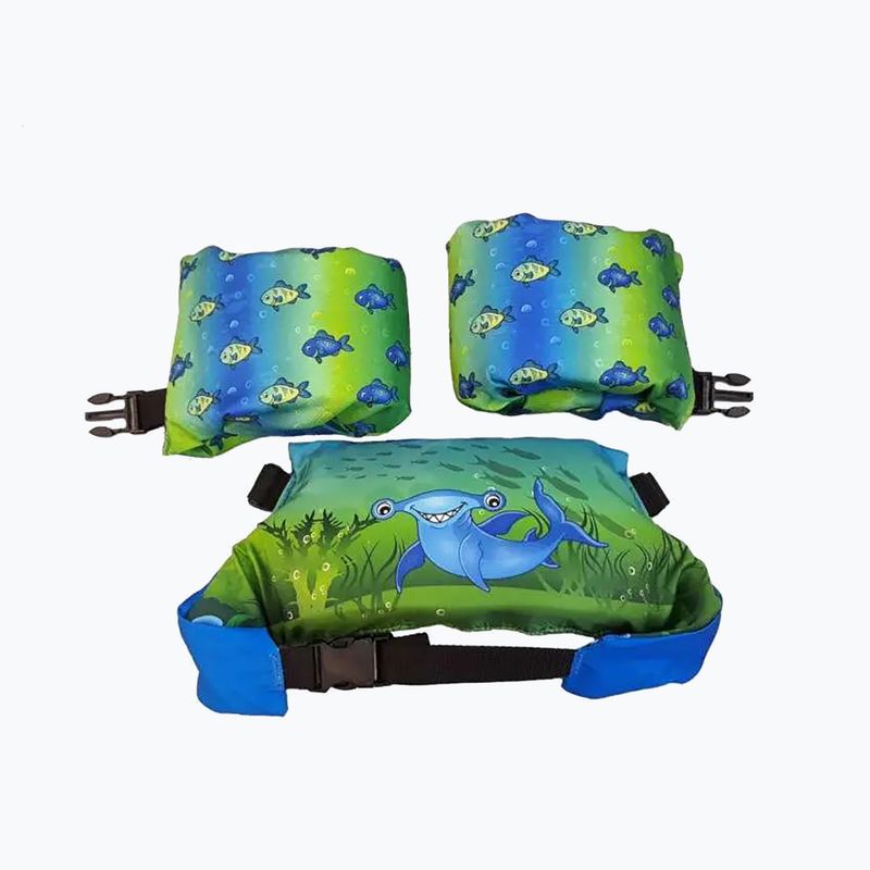 Aquarius Puddle Jumper Kinderschwimmweste Shark grün 1070