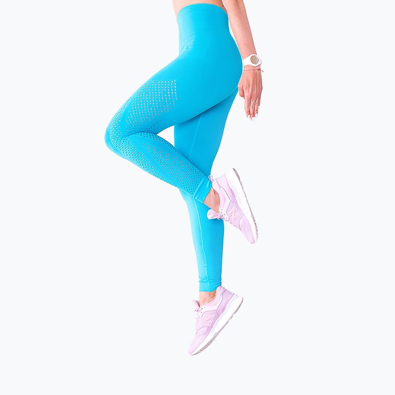 Damen Trainingsleggings 2skin Power Seamless Türkis blau 2S-60513 6