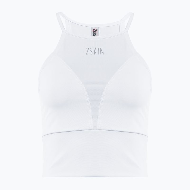 Damen Trainingstop 2skin Crop Top Weiß 2S-61305