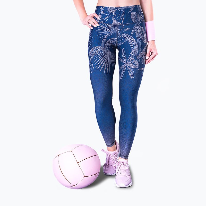 Damen Trainingsleggings 2skin Ombre Jungle Navy navy 2S-62159