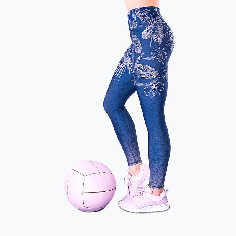 Damen Trainingsleggings 2skin Ombre Jungle Navy navy 2S-62159