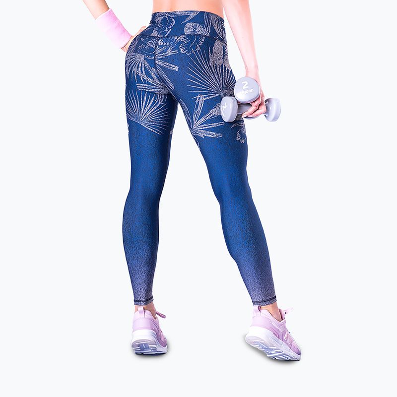 Damen Trainingsleggings 2skin Ombre Jungle Navy navy 2S-62159