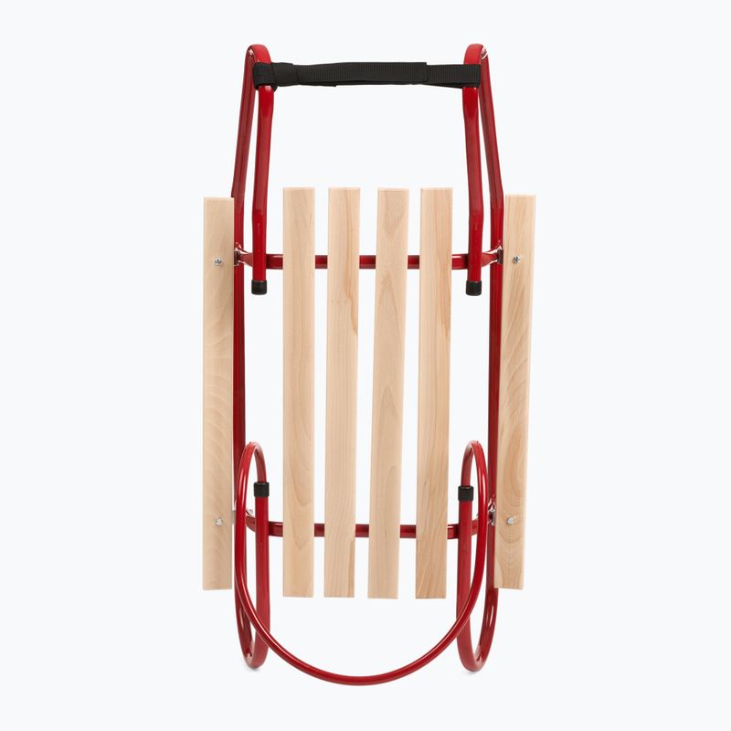 Metallschlitten HUMBAKA with backrest and footrests red 4