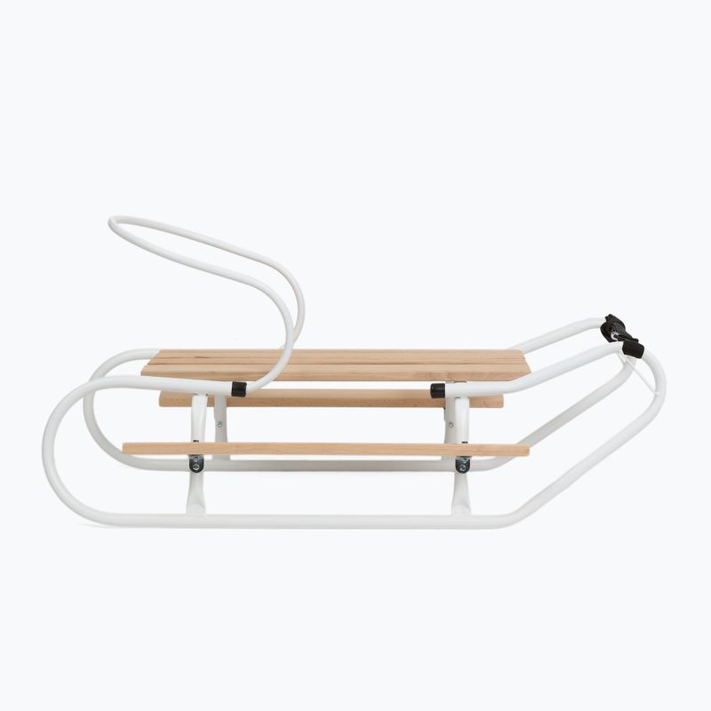 Metallschlitten HUMBAKA with backrest and footrests white 3