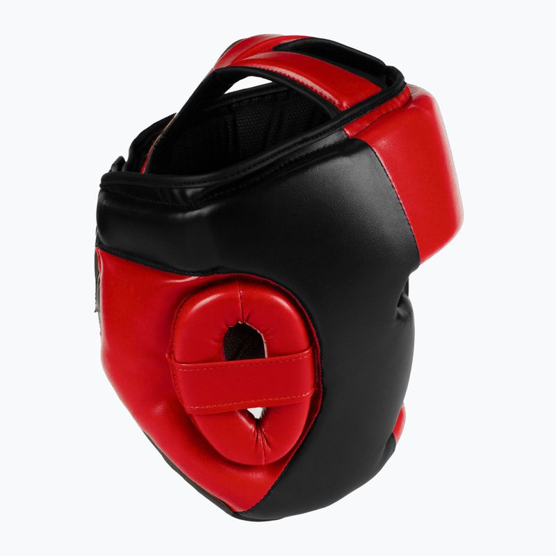 Achteckiger einfarbig roter Boxhelm 2