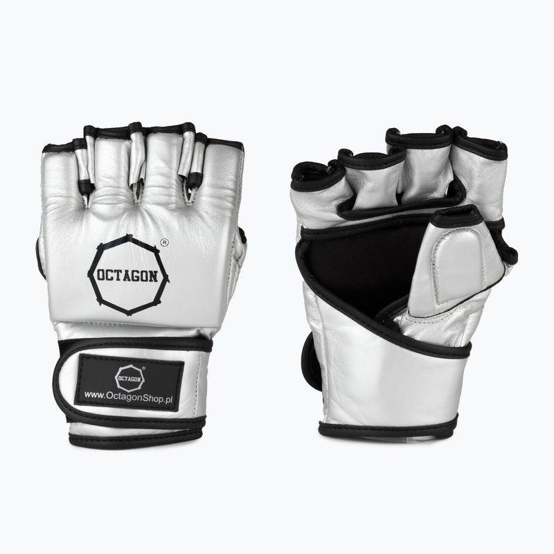 Octagon MMA Grappling Handschuhe silber 3